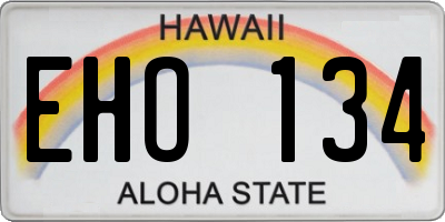 HI license plate EHO134