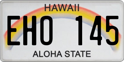 HI license plate EHO145