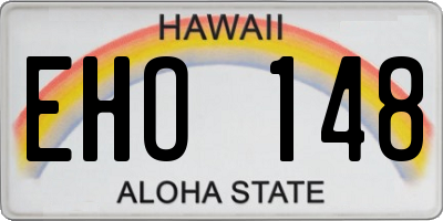 HI license plate EHO148