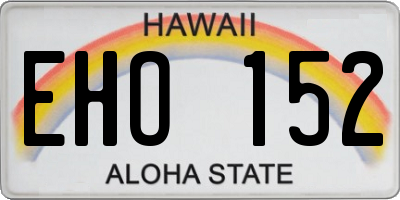 HI license plate EHO152