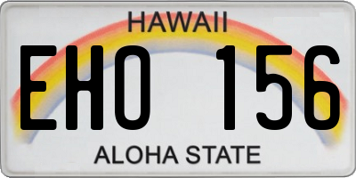 HI license plate EHO156
