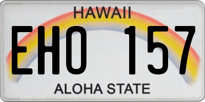 HI license plate EHO157