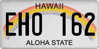 HI license plate EHO162
