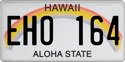 HI license plate EHO164