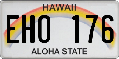 HI license plate EHO176