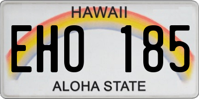 HI license plate EHO185