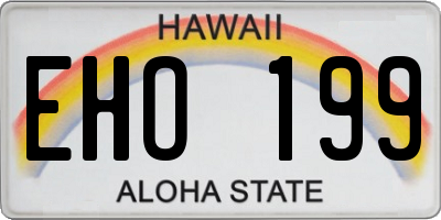 HI license plate EHO199