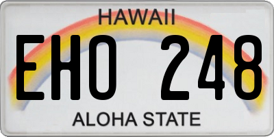 HI license plate EHO248
