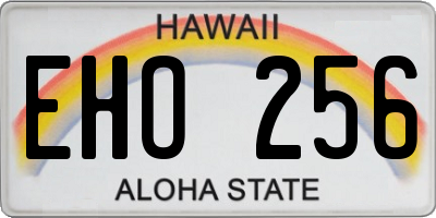 HI license plate EHO256