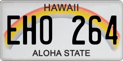 HI license plate EHO264