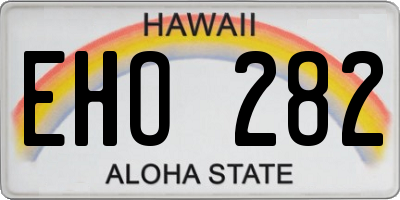 HI license plate EHO282