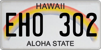 HI license plate EHO302