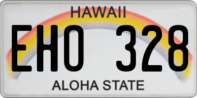 HI license plate EHO328