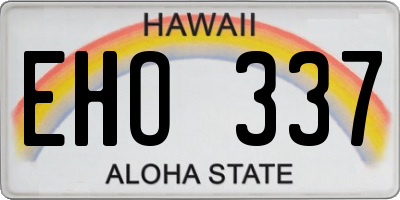 HI license plate EHO337