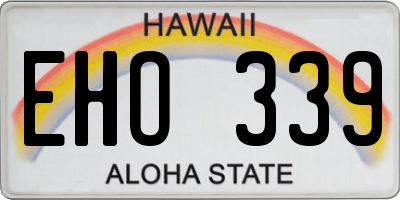 HI license plate EHO339