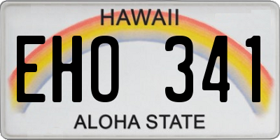 HI license plate EHO341