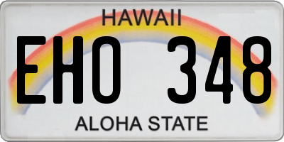 HI license plate EHO348