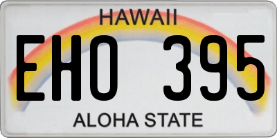 HI license plate EHO395