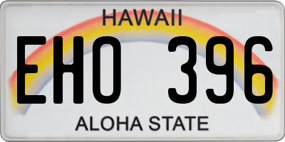 HI license plate EHO396