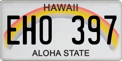 HI license plate EHO397