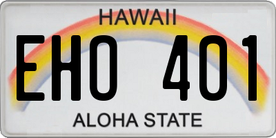 HI license plate EHO401