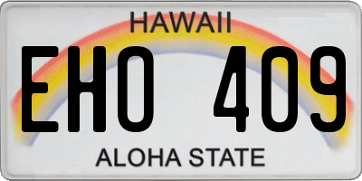 HI license plate EHO409