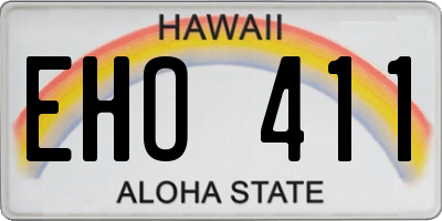 HI license plate EHO411