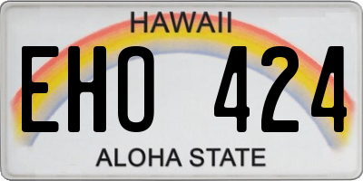 HI license plate EHO424