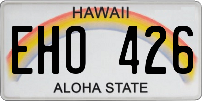 HI license plate EHO426