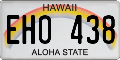 HI license plate EHO438