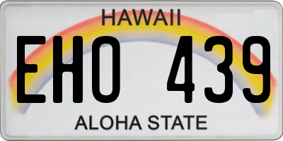 HI license plate EHO439