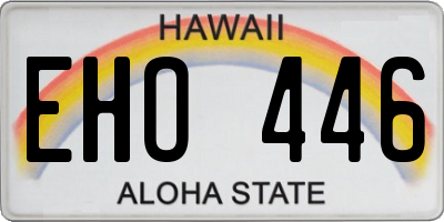 HI license plate EHO446