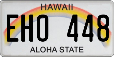 HI license plate EHO448