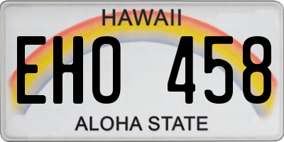 HI license plate EHO458