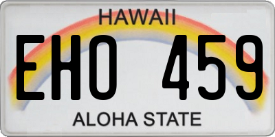 HI license plate EHO459