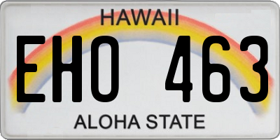 HI license plate EHO463