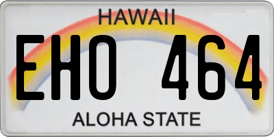 HI license plate EHO464