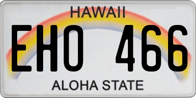 HI license plate EHO466