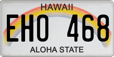 HI license plate EHO468