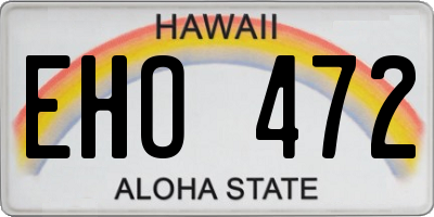 HI license plate EHO472