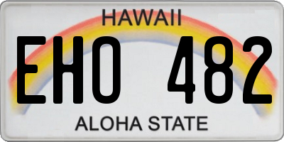 HI license plate EHO482
