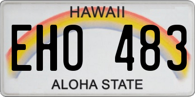 HI license plate EHO483