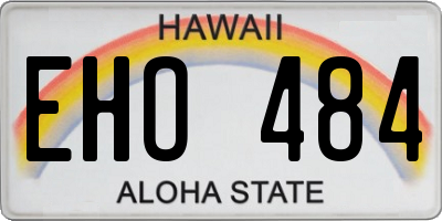 HI license plate EHO484