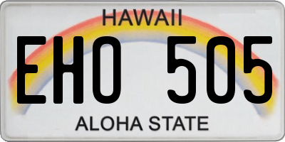 HI license plate EHO505