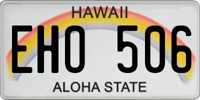 HI license plate EHO506