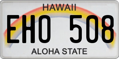HI license plate EHO508