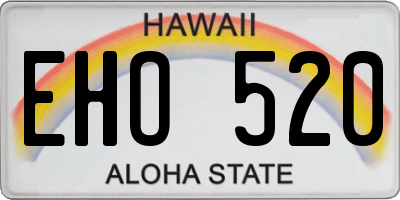 HI license plate EHO520