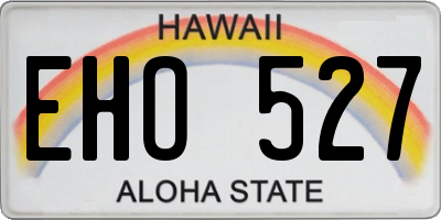 HI license plate EHO527
