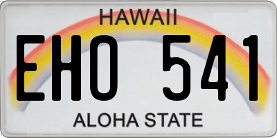 HI license plate EHO541