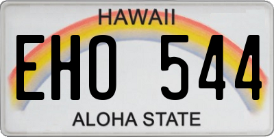 HI license plate EHO544